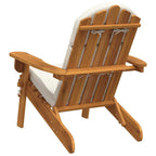 Silla de jardín Adirondack con cojines madera maciza acacia