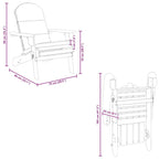 Silla de jardín Adirondack con cojines madera maciza acacia