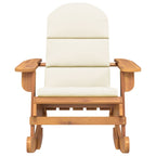 Silla mecedora Adirondack con cojines madera maciza acacia