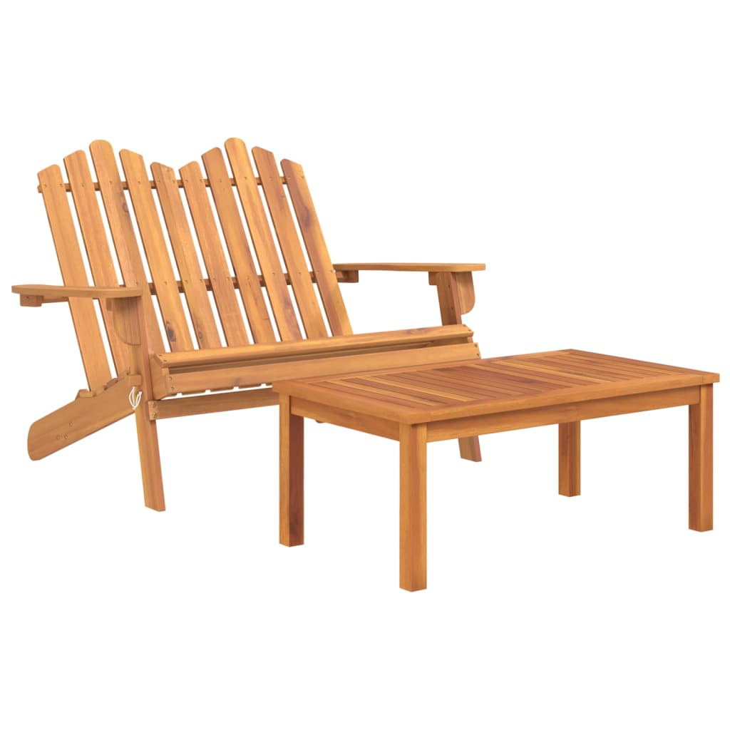Juego de muebles de jardín Adirondack 2 piezas madera acacia