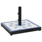 Base de guarda-sol quadrada azul e branco 12 kg