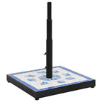 Base de sombrilla cuadrada azul y blanco 12 kg