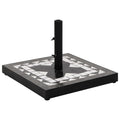 Base de sombrilla cuadrada azul y blanco 12 kg
