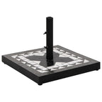Base de sombrilla cuadrada azul y blanco 12 kg