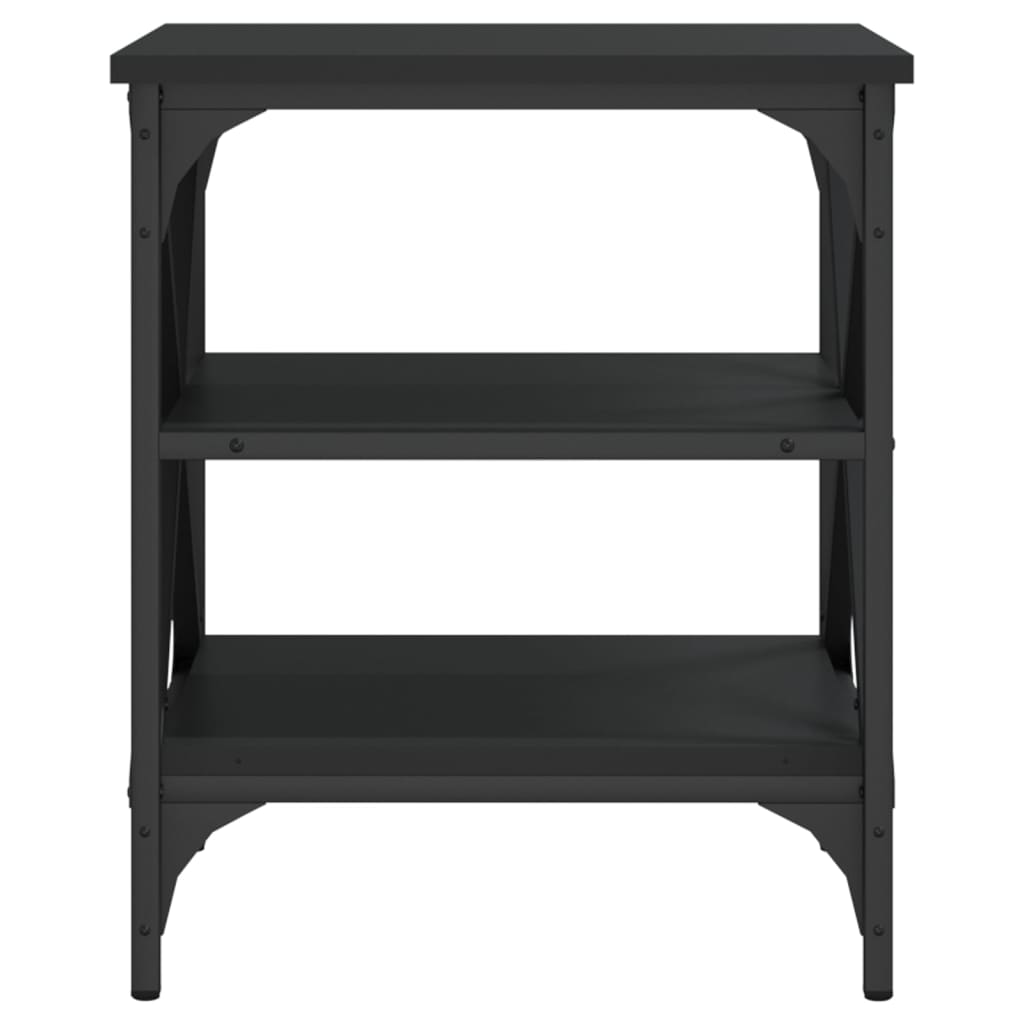 Mesas auxiliares 2 uds madera contrachapada negro 40x42x50 cm