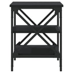 Mesas auxiliares 2 uds madera contrachapada negro 40x42x50 cm