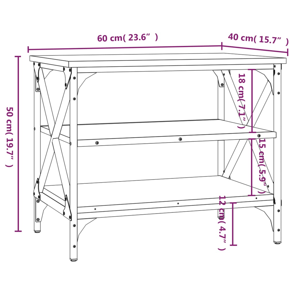 Mueble para TV madera contrachapada roble Sonoma 60x40x50 cm