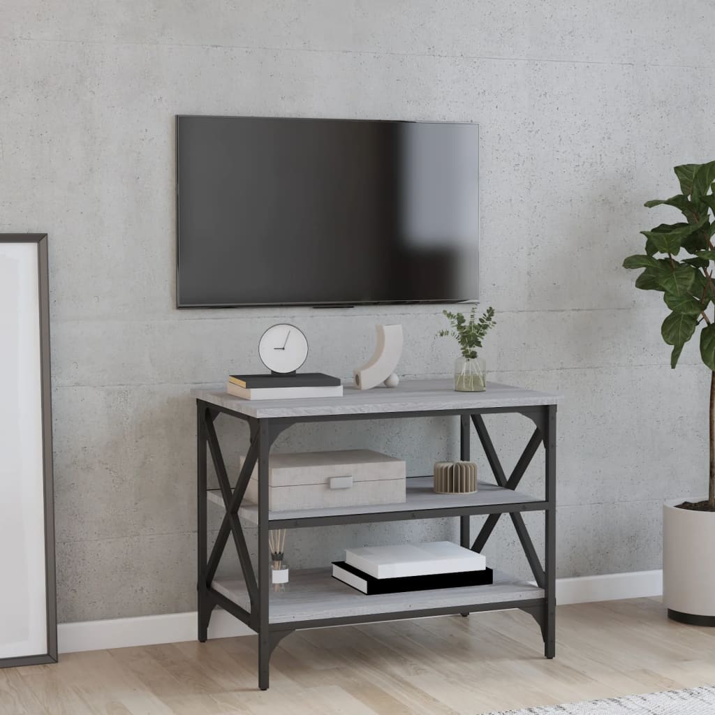 Mueble de TV madera contrachapada gris Sonoma 100x40x50 cm