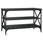 Mueble para TV madera contrachapada negro 80x40x50 cm