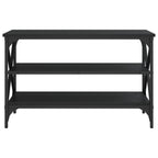 Mueble para TV madera contrachapada negro 80x40x50 cm