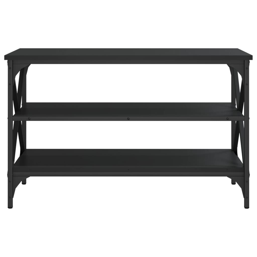 Mueble para TV madera contrachapada negro 80x40x50 cm