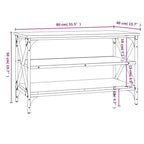 Mueble para TV madera contrachapada negro 80x40x50 cm