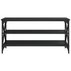 Mueble para TV madera contrachapada negro 100x40x50 cm