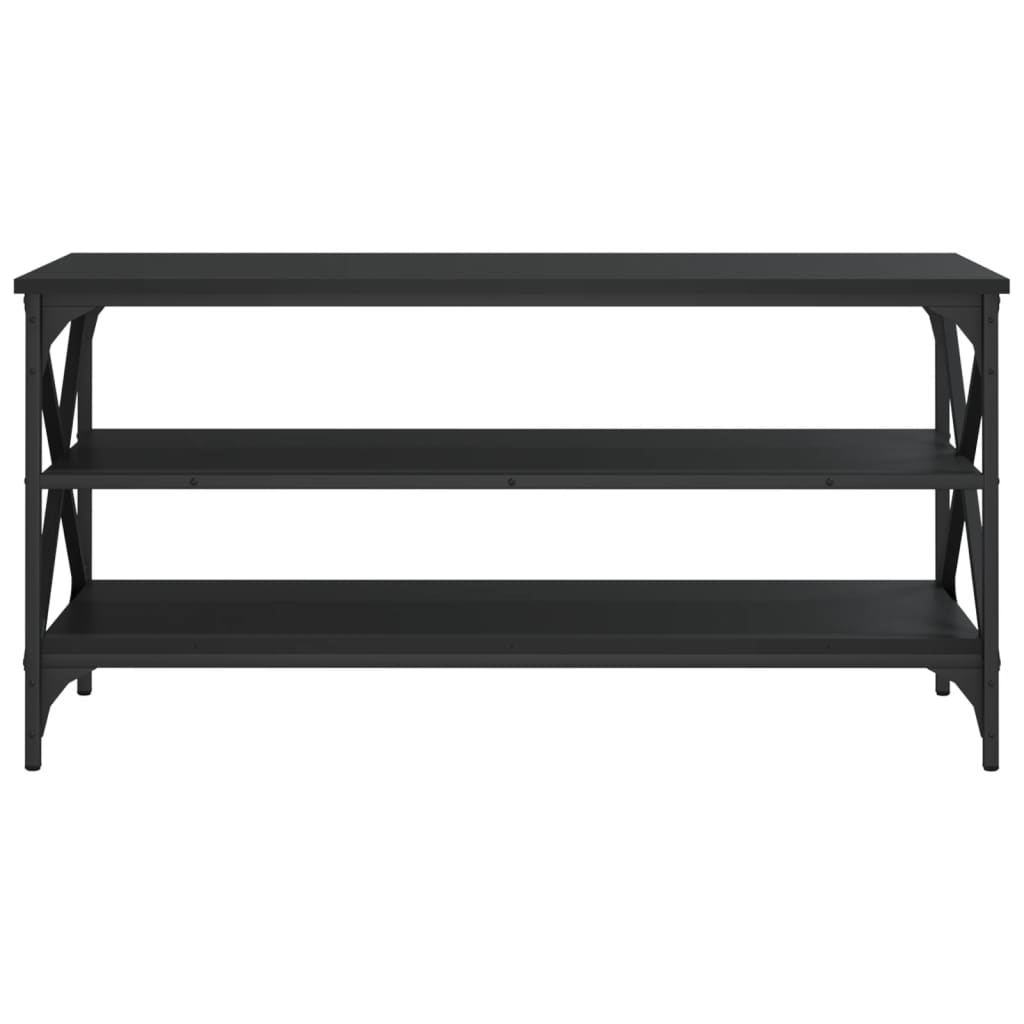 Mueble para TV madera contrachapada negro 100x40x50 cm