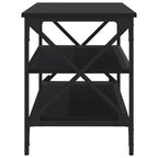 Mueble para TV madera contrachapada negro 100x40x50 cm
