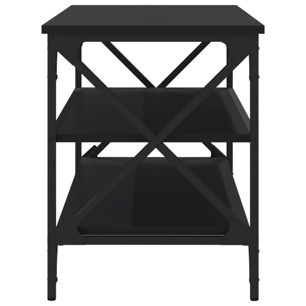 Mueble para TV madera contrachapada negro 100x40x50 cm