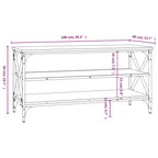 Mueble para TV madera contrachapada negro 100x40x50 cm