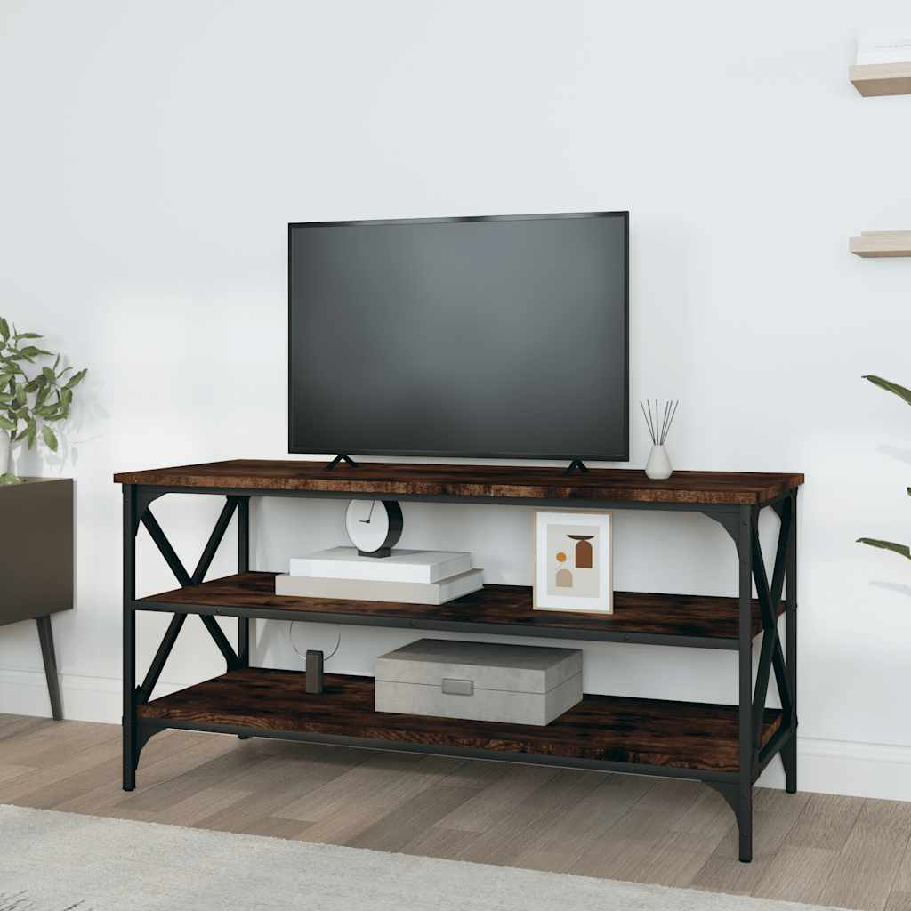 Mueble para TV madera contrachapada roble ahumado 100x40x50 cm