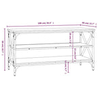 Mueble para TV madera contrachapada roble ahumado 100x40x50 cm