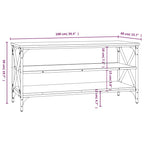 Mueble de TV madera contrachapada gris Sonoma 100x40x50 cm