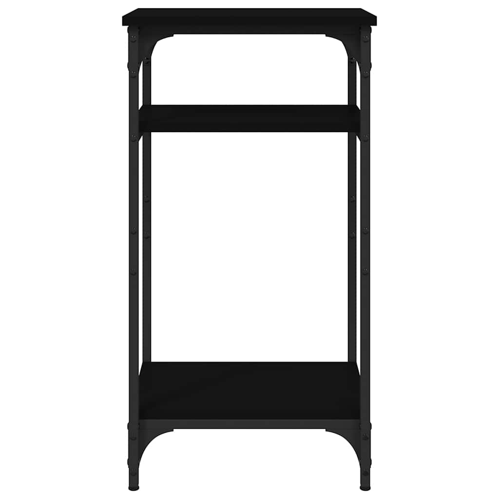 Mesa auxiliar de madera contrachapada negra 40x30x75 cm