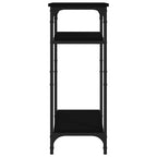 Mesa auxiliar de madera contrachapada negra 40x30x75 cm