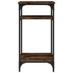 Mesa auxiliar madera contrachapada roble ahumado 40x30x75 cm
