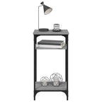 Mesa auxiliar madera contrachapada gris Sonoma 40x30x75 cm
