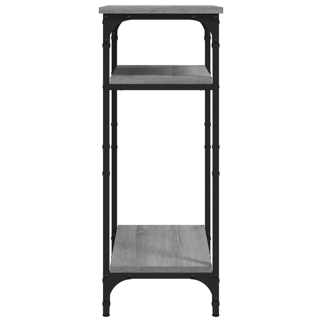Mesa auxiliar madera contrachapada gris Sonoma 40x30x75 cm