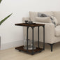 Side Table with Wheels Sonoma Grey Wood 50x35x55.5 cm