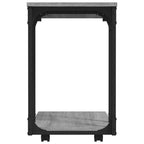 Mesa auxiliar con ruedas madera gris Sonoma 50x35x55,5 cm