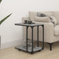 Side Table with Wheels Sonoma Grey Wood 50x35x55.5 cm