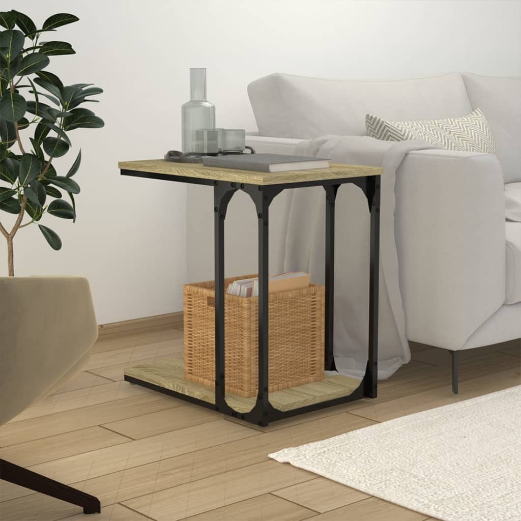 Mesa auxiliar madera contrachapada roble Sonoma 40x42x50 cm