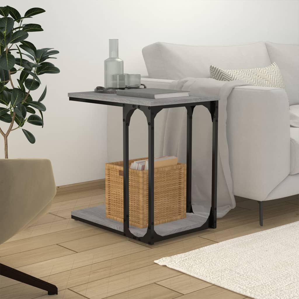 Mesa auxiliar madera contrachapada blanco 50x46x50 cm