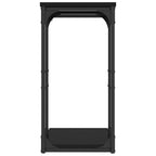 Mesa auxiliar de madera contrachapada negro 40x30x60 cm