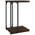 Mesa auxiliar madera contrachapada marrón roble 40x30x60 cm