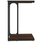 Mesa auxiliar madera contrachapada marrón roble 40x30x60 cm
