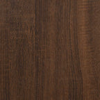 Mesa auxiliar madera contrachapada marrón roble 40x30x60 cm