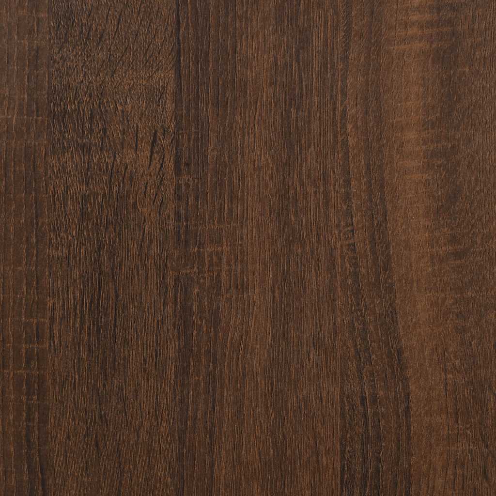 Mesa auxiliar madera contrachapada marrón roble 40x30x60 cm