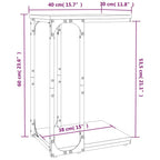 Mesa auxiliar madera contrachapada marrón roble 40x30x60 cm