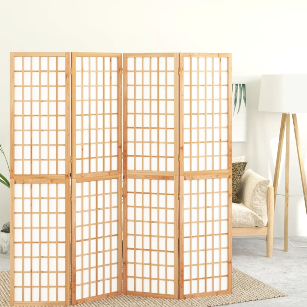 Biombo plegable con 3 paneles estilo japonés 120x170 cm