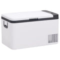 Cooler with PP and PE handle, black and white, 18 L