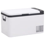 Cooler with PP and PE handle, black and white, 18 L
