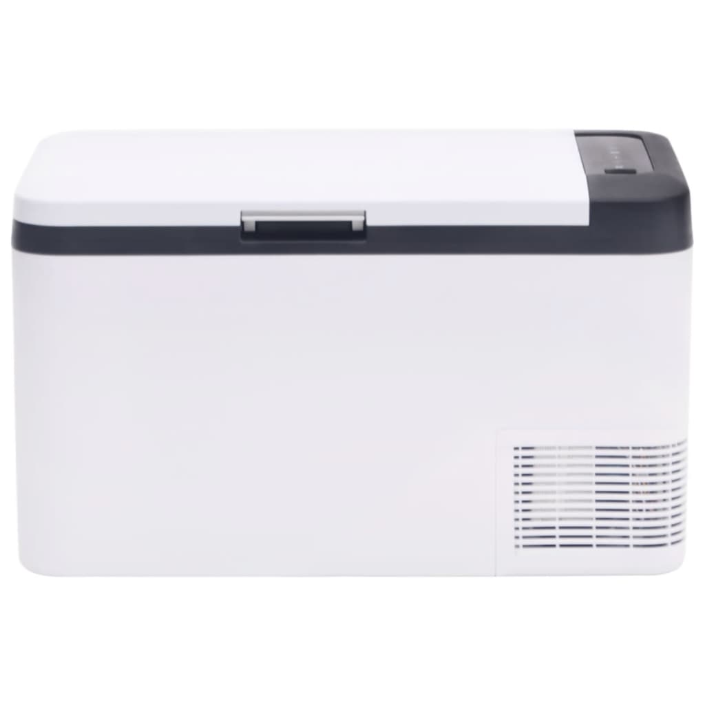 Cooler with PP and PE handle, black and white, 18 L