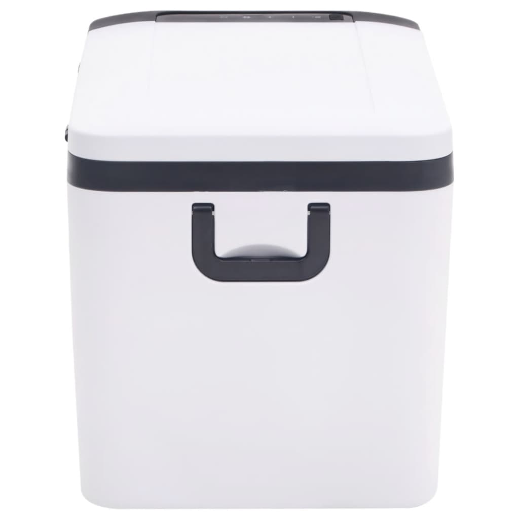 Cooler with PP and PE handle, black and white, 18 L