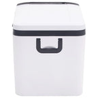 Cooler with PP and PE handle, black and white, 18 L