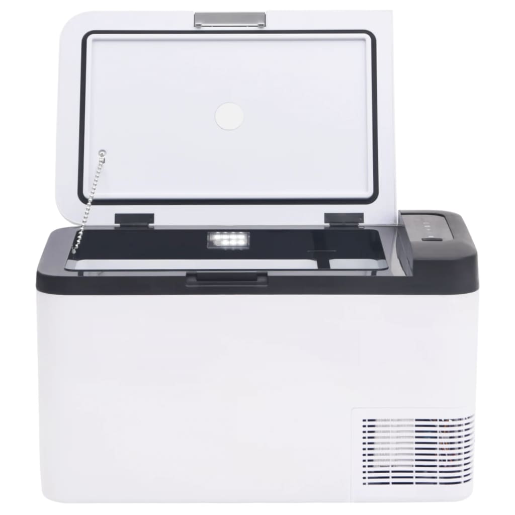 Cooler with PP and PE handle, black and white, 18 L