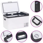 Cooler with PP and PE handle, black and white, 18 L
