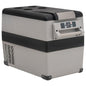 Cooler with PP and PE handle, black and white, 18 L