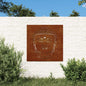 Adorno de pared de jardín acero corten cabeza de Buda 55x55 cm
